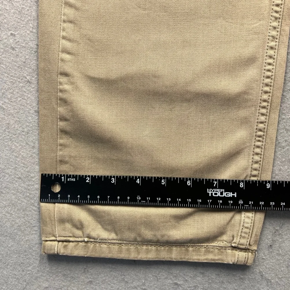Levis 505 Regular Fit Jeans Mens 36x32 Khaki Tan Cotton Straight Leg 00505-0718
